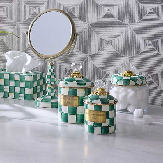 Emerald Check Small Canister