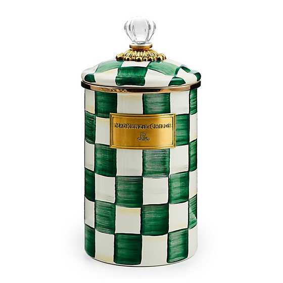 Emerald Check Large Canister