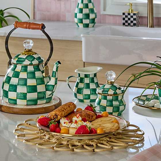 Emerald Check Little Creamer