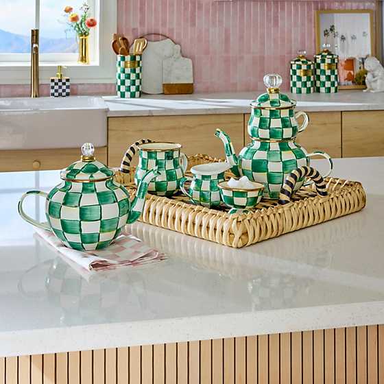 Emerald Check 4 cup Teapot
