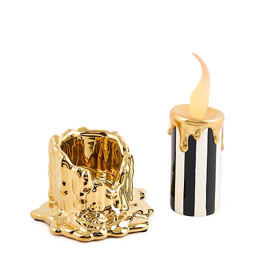 Haunted House Short Gold Candle