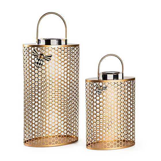 Honeycomb Large Tin Solar Lantern