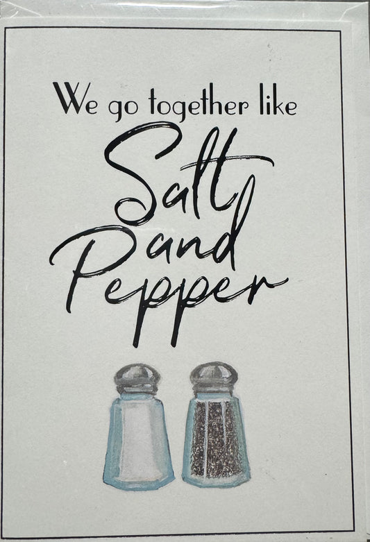 We Go Together Salt & Pepper Anniversary Card