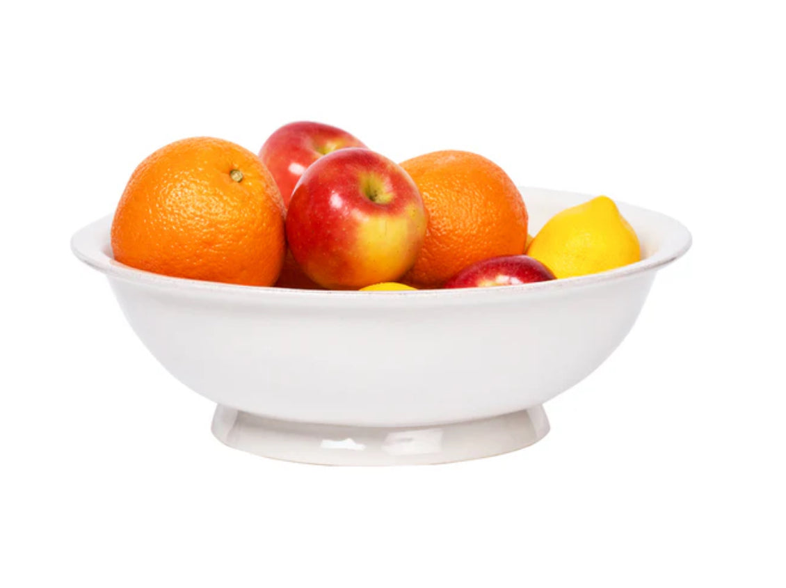Puro Whitewash Footed Fruit Bowl