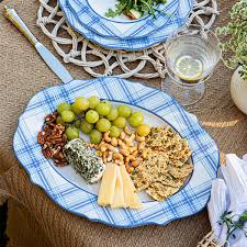 Tartan Chambray Platter 15 in