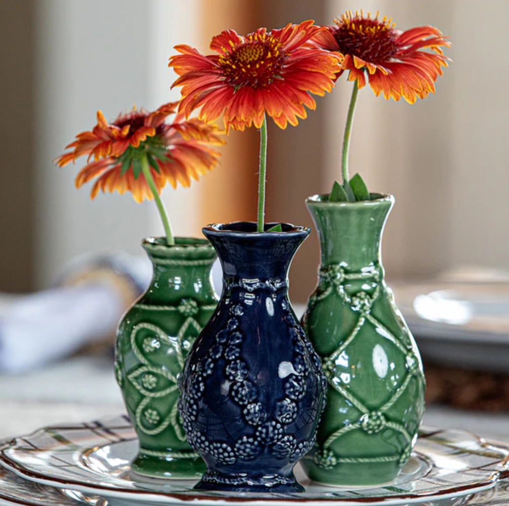 Veronica Beard Jardins Du Monde Vases - Green/Blue