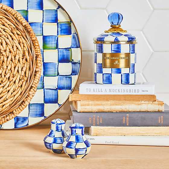Royal Check Salt & Pepper Shakers