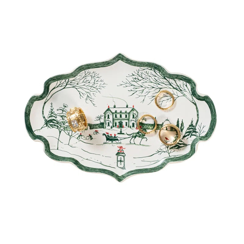 Evergreen Country Estate Winter Frolic 7” Tray