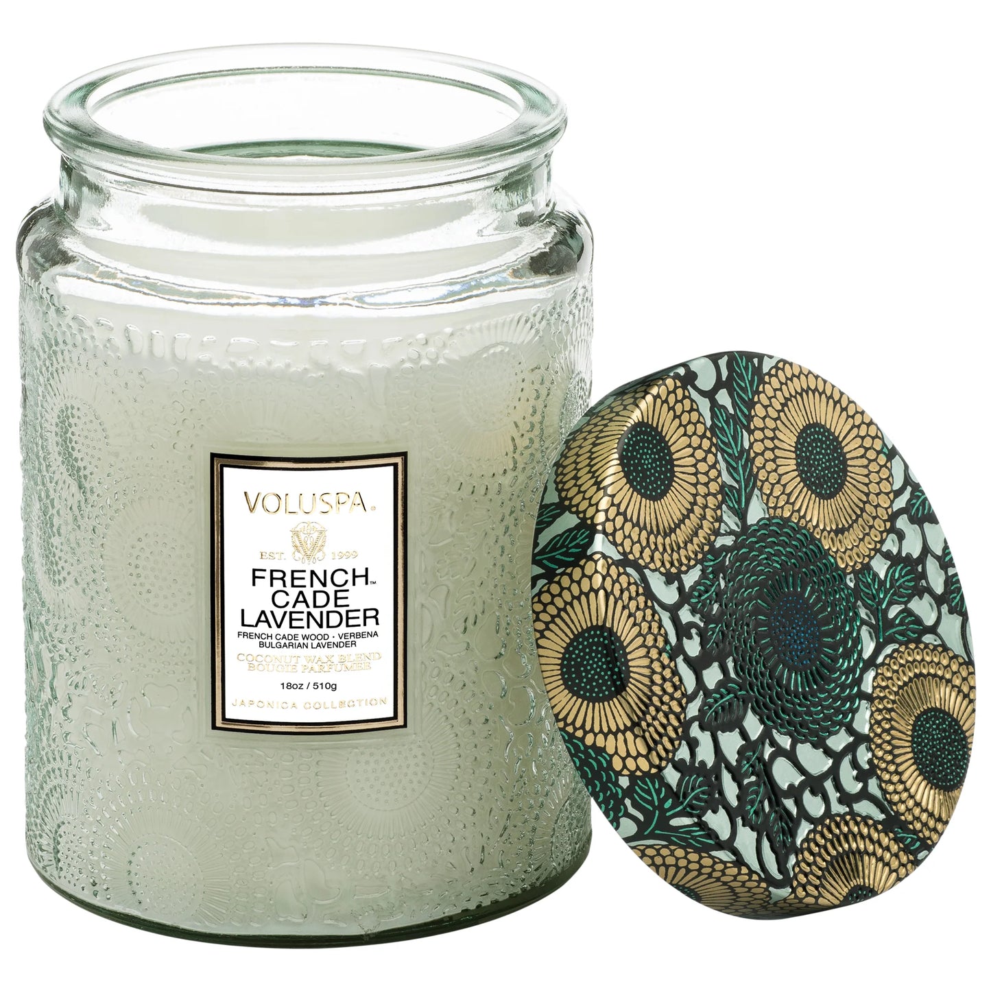 French Cade Lavender Large Glass Jar Candle