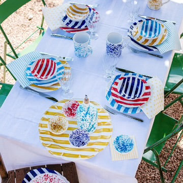 Amalfitana Red Stripe Dinner Plate