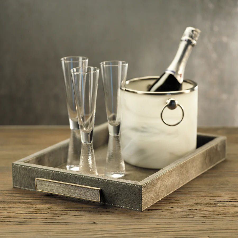 Alabaster Glass Ice Bucket