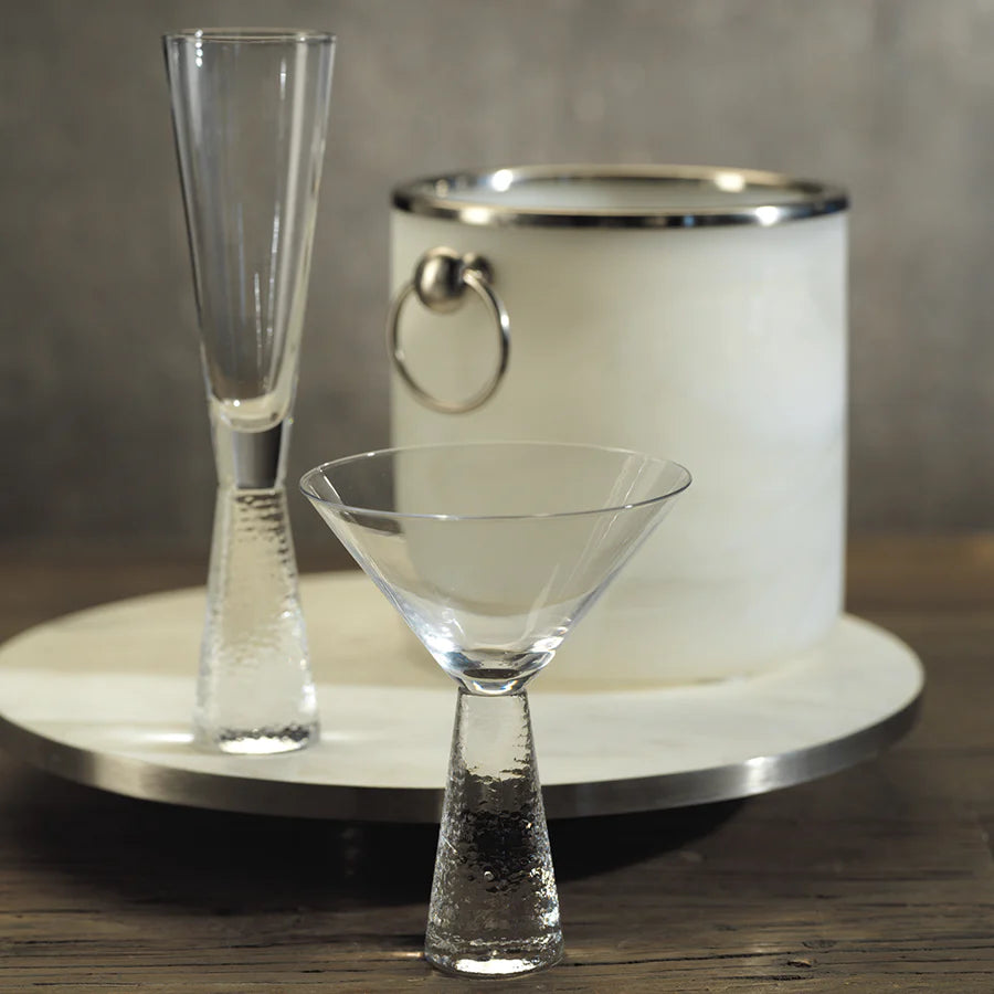 Alabaster Glass Ice Bucket