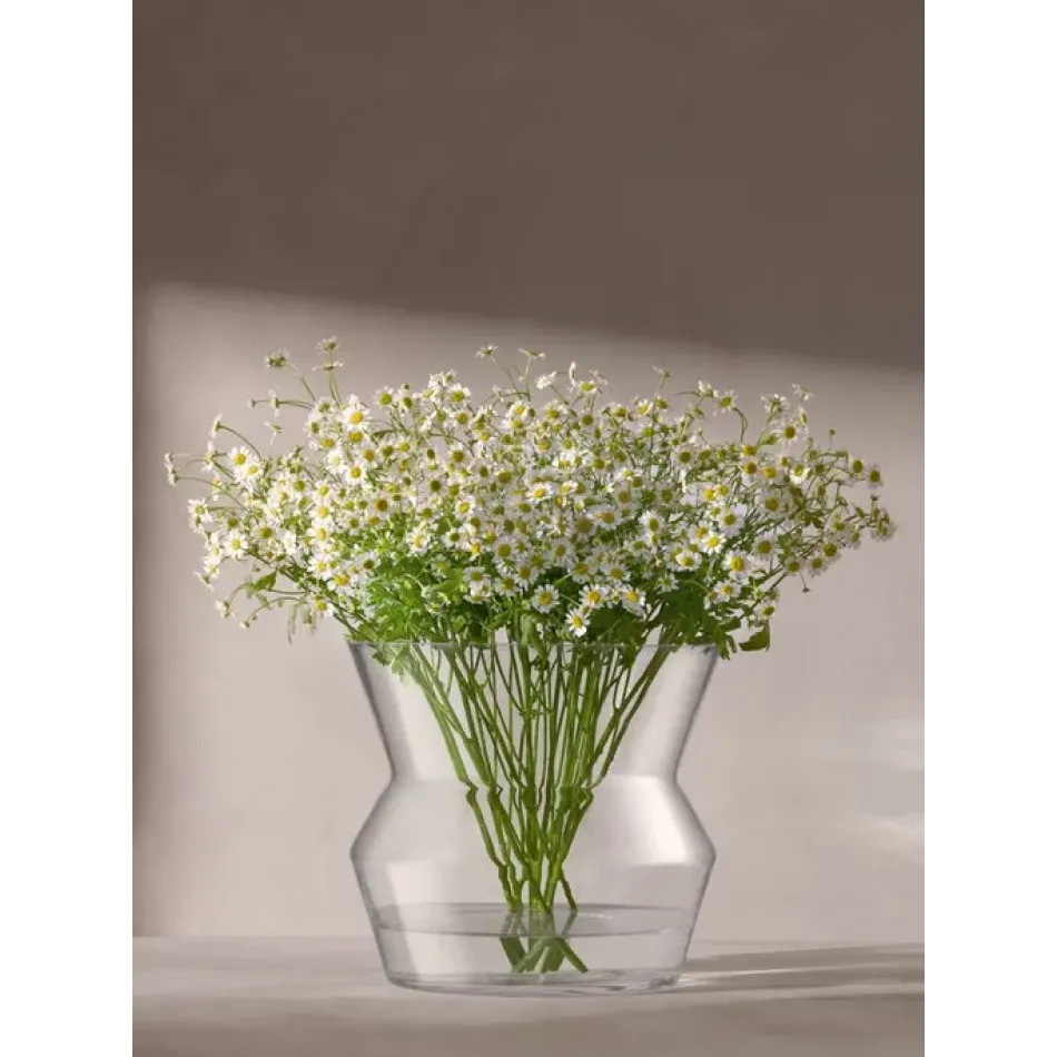Sculpt Vase/Lantern Clear 9in