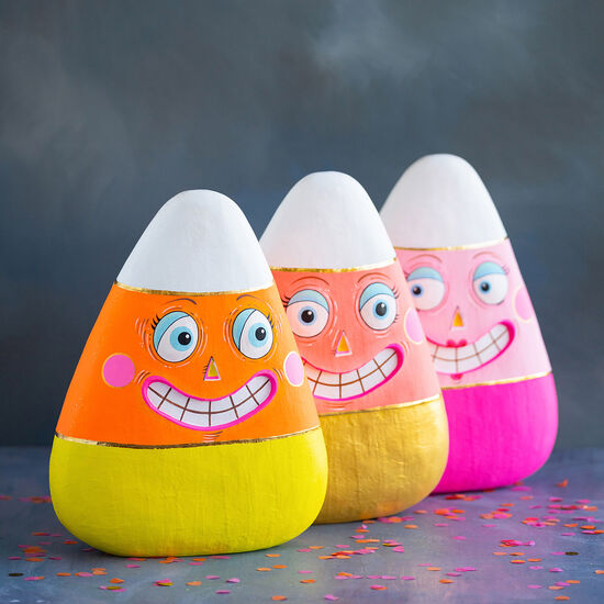Candy Corn Display, 3 Asst, Fiber Pulp, 20"