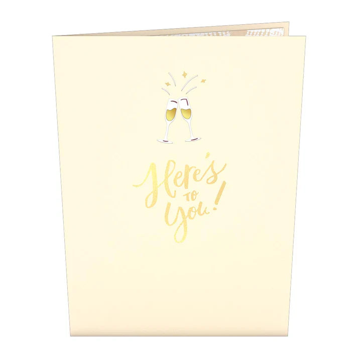 Here's to You Champagne Pop-Up Card