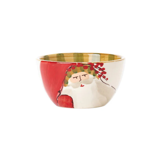 Old St. Nick Cereal Bowl - Striped Hat
