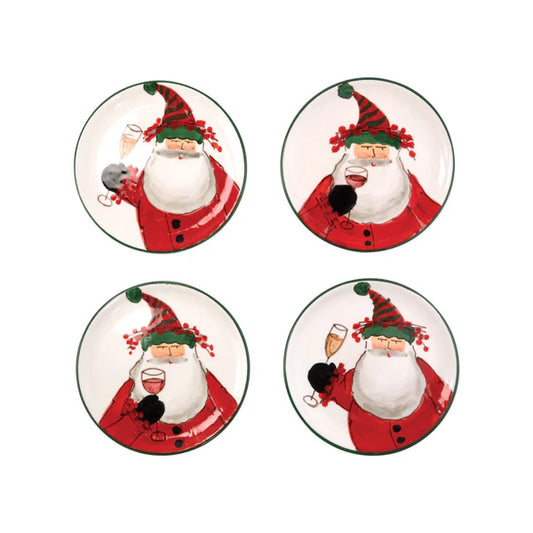 Old St. Nick Cocktail Plates - Set of 4