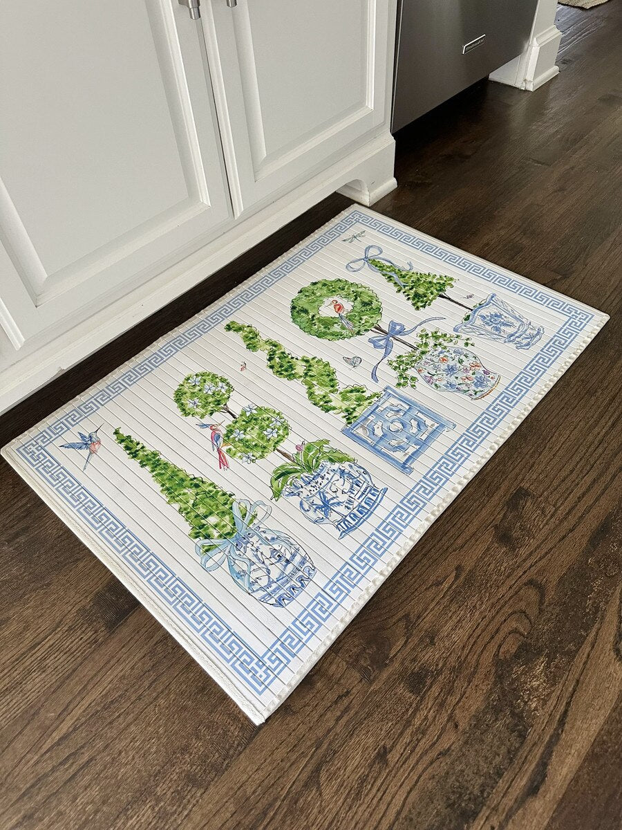 Blue Bamboo Mat