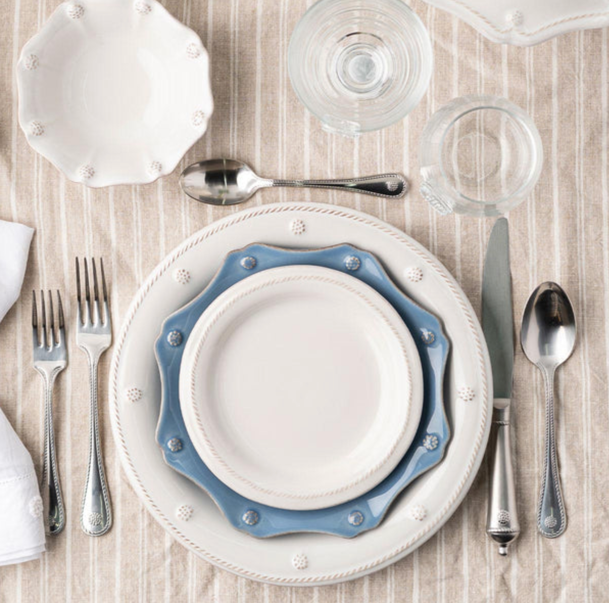Berry & Thread Side/Cocktail Plate - Whitewash