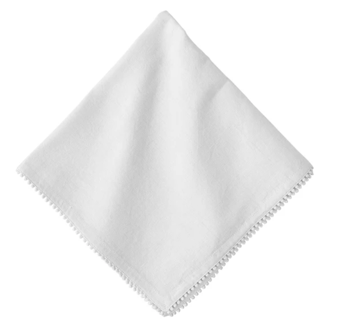 Berry Trim Napkin - White