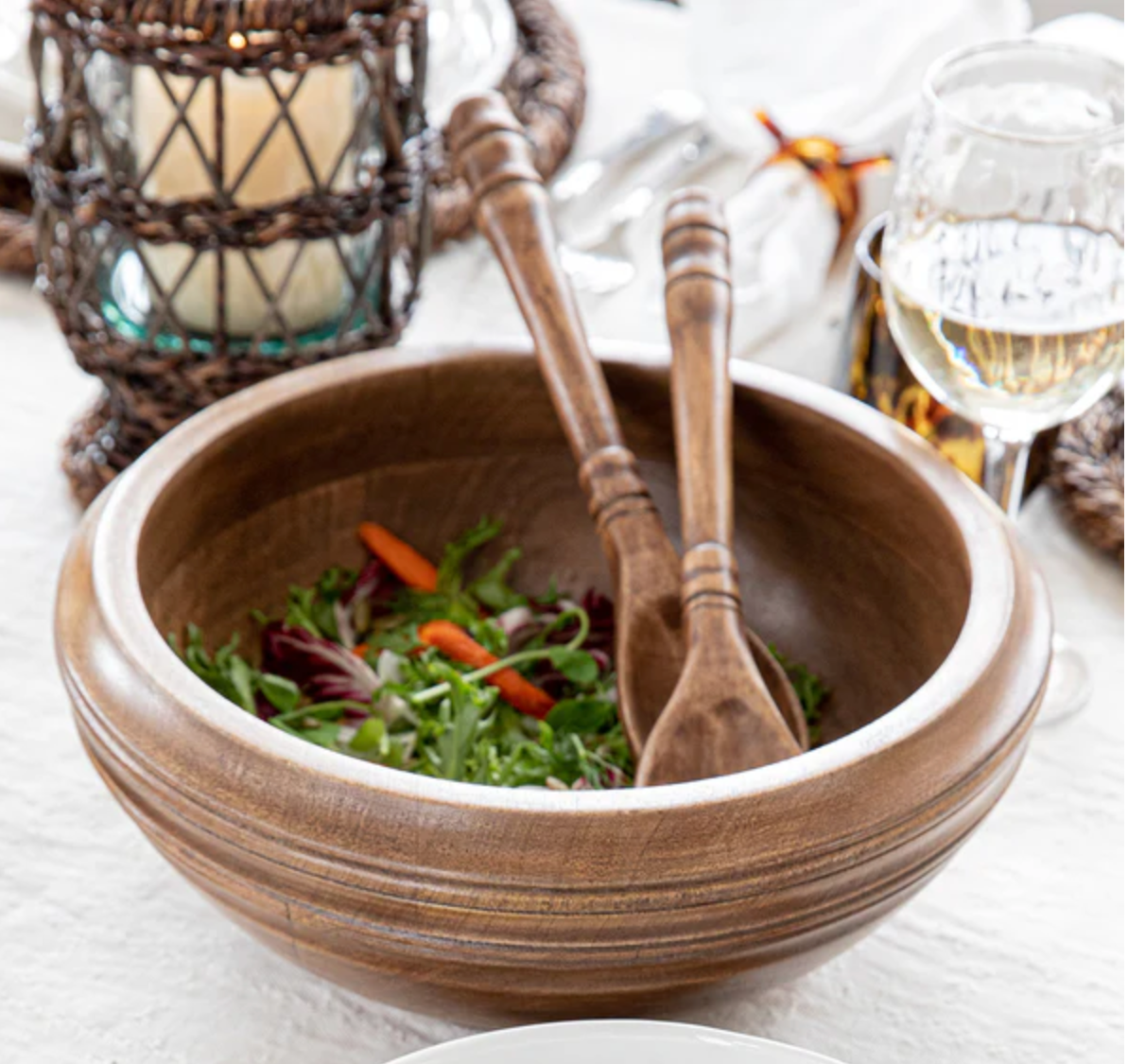 Bilbao Wood 12" Serving Bowl