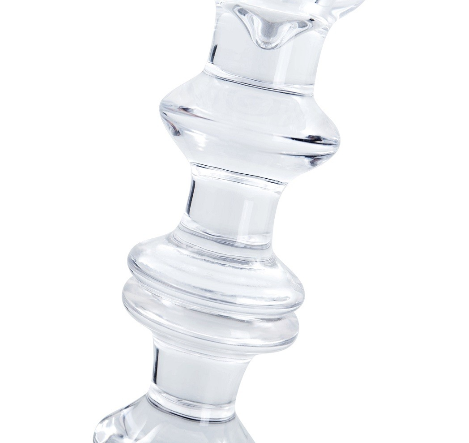 Clear Glass Candle Holder