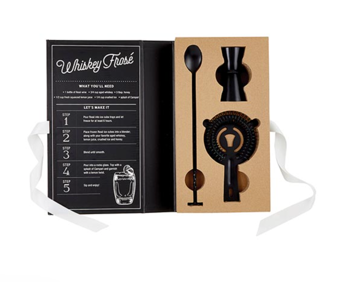 Matte Black Barware Book Box - Grl Wlks Into a Bar