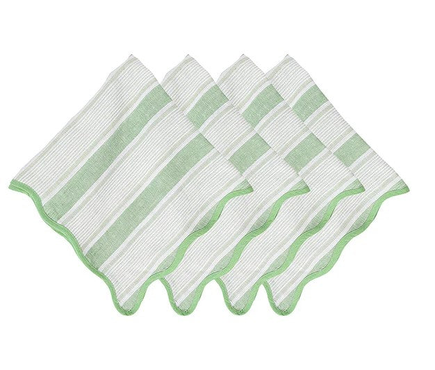 Cabana Stripe Napkin Set/4 - Seagrass