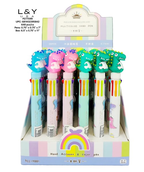 Multicolor Dinosaur Pen