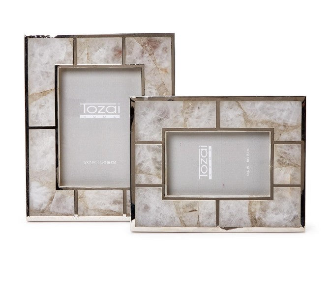 White Quartz Photo Frame 5x7