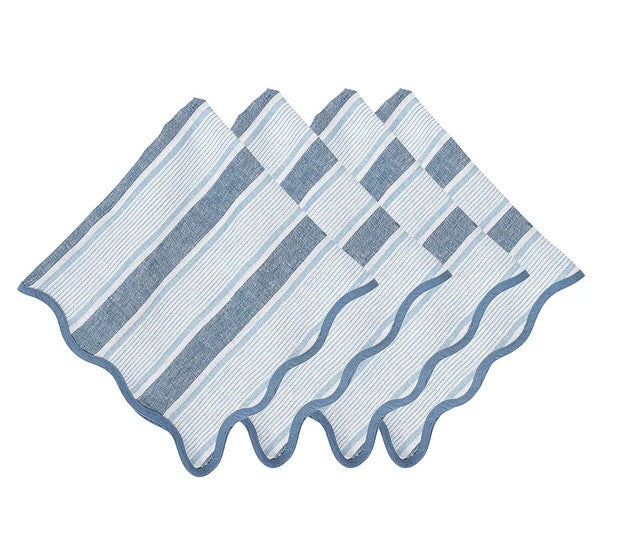 Cabana Stripe Napkin Set/4 - Ocean