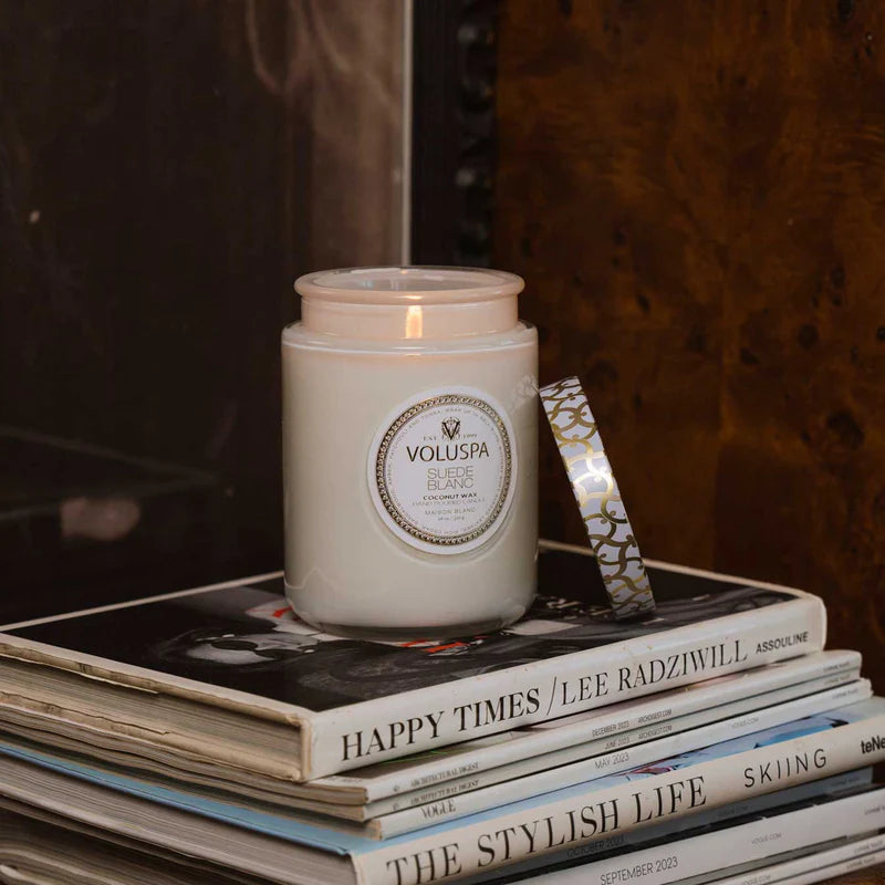 Suede Blanc Large Jar