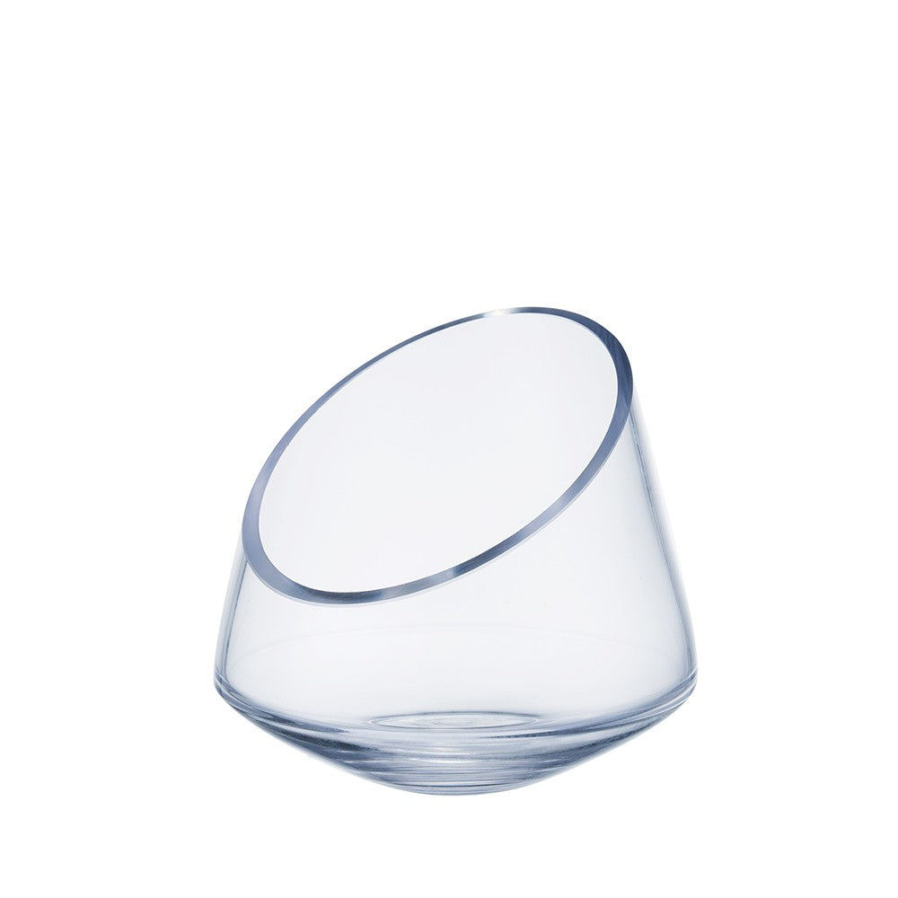 Round Angled Rim Glass Bowl Small