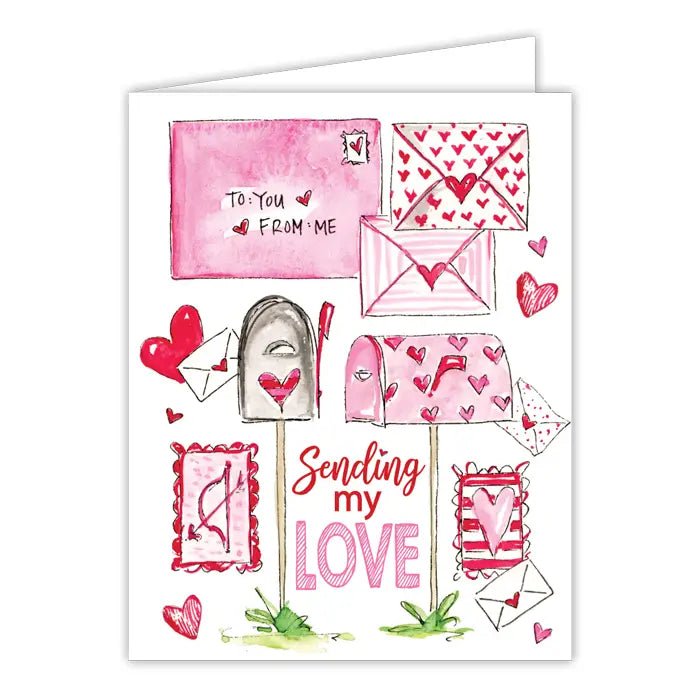 Sending My Love Valentine Mail Greeting Card