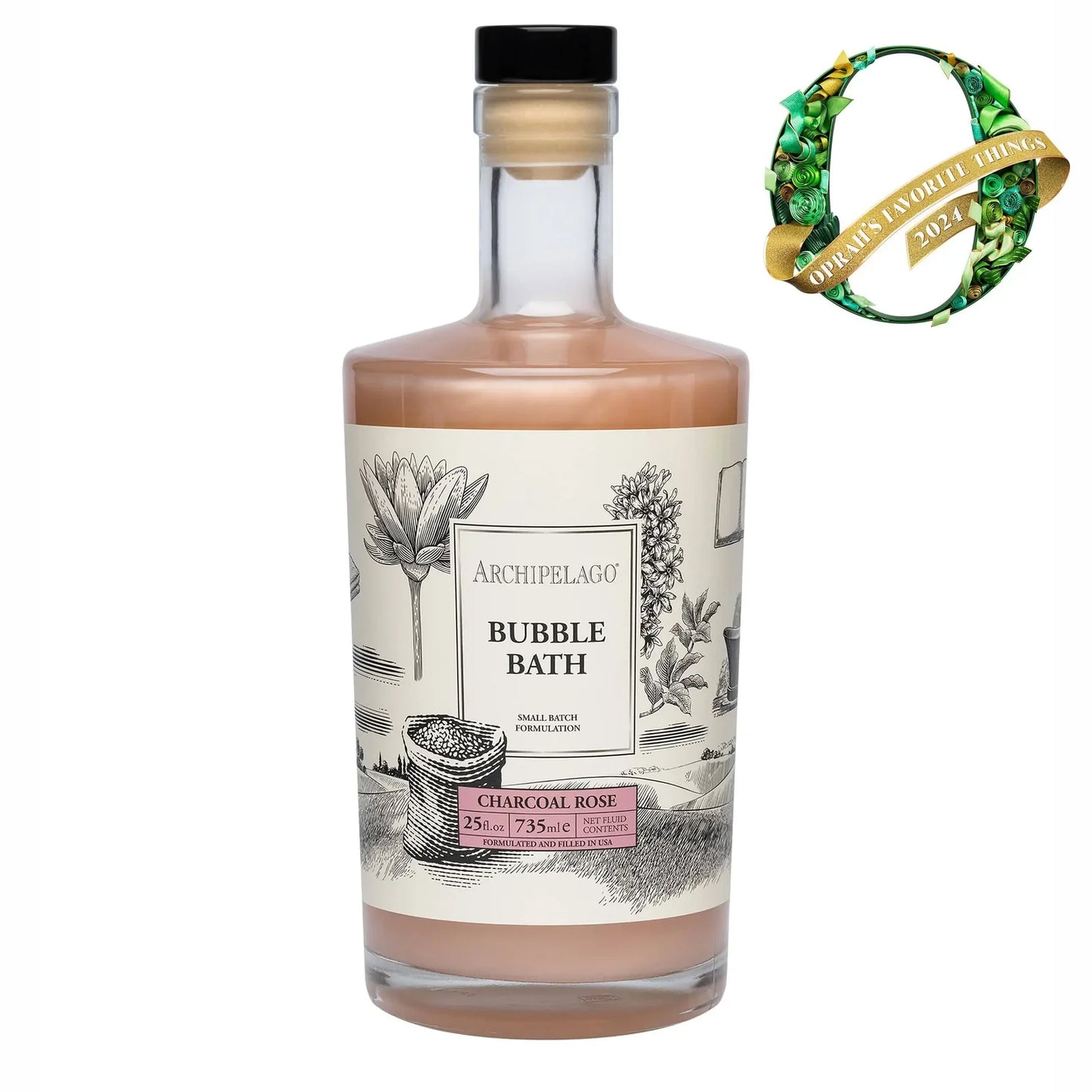 Charcoal Rose 25 oz. Luxury Bubble Bath