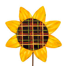 Large Plaid Sunflower