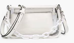 White Jessica Vegan Clear Crossbody