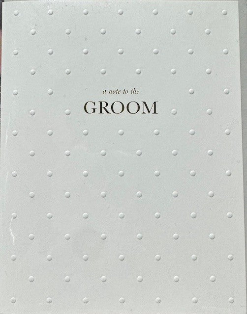 A Note to the Groom Card