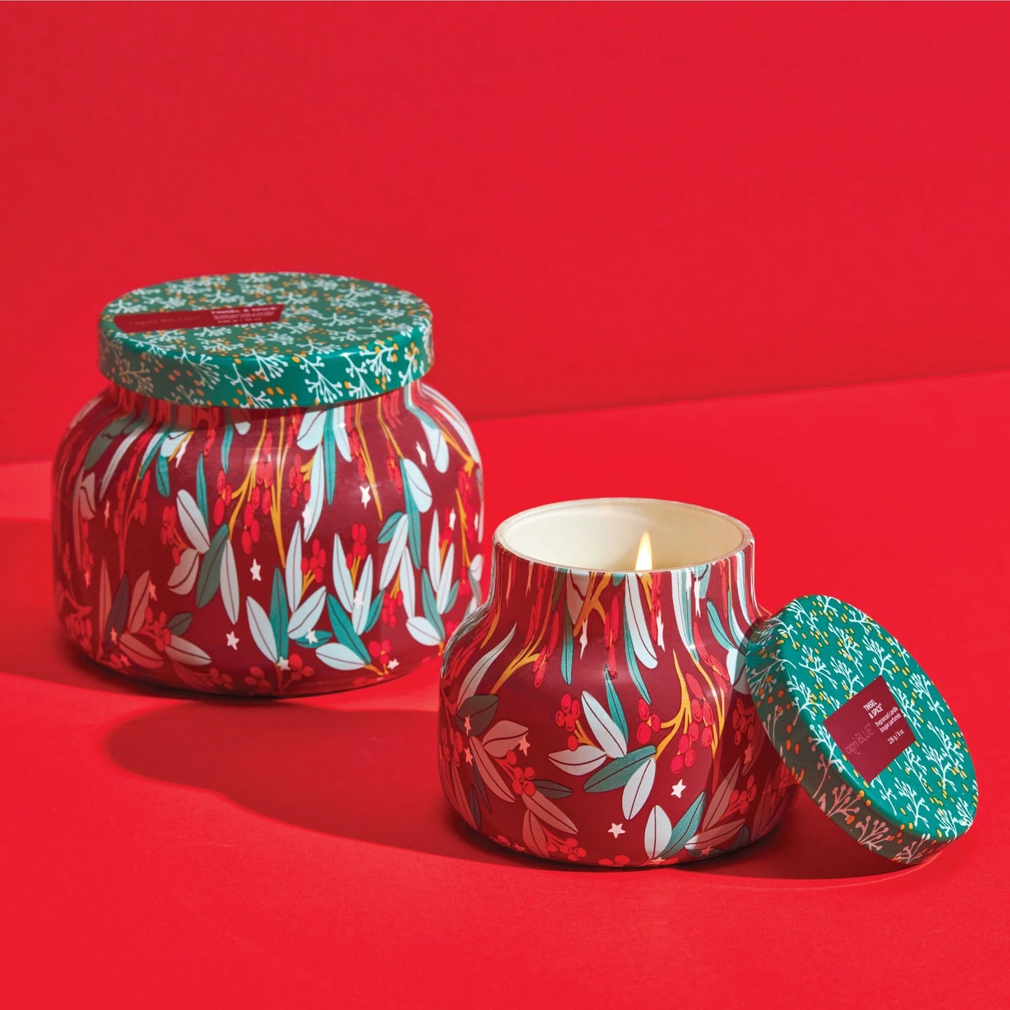 Tinsel & Spice Holiday Pattern Play Petite Candle