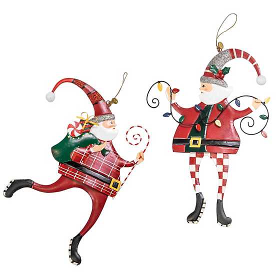Trim A Tree Santa Ornaments - Set of 2