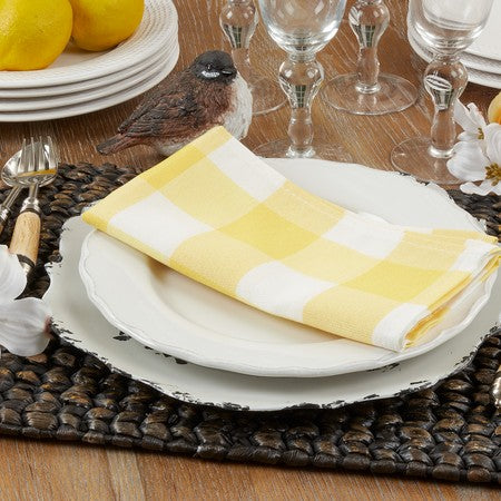 Yellow Buffalo Plaid Napkin