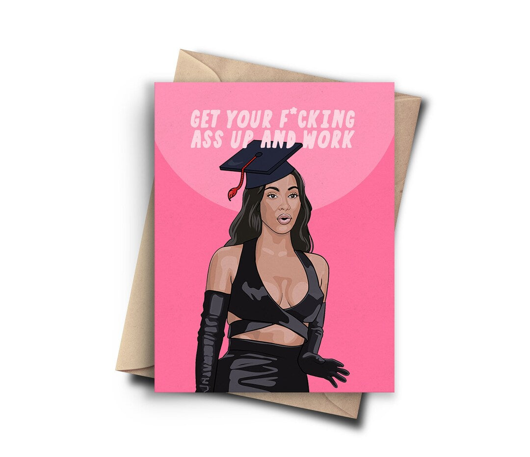 Kim Kardashian Funny Graduation Card - Pop Culture Grad Card House Of Moseley Kim Kardashian Funny Graduation Card - Pop Culture Grad Card House Of Moseley