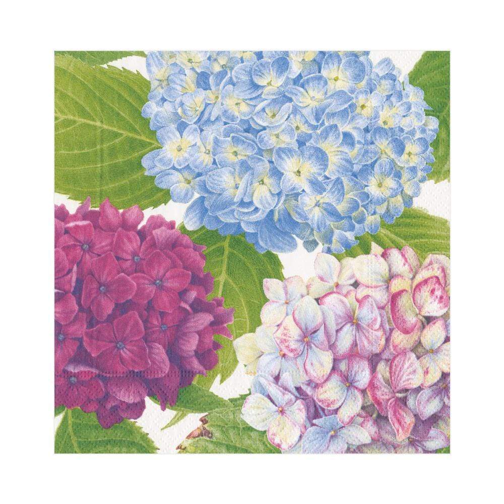 Hydrangea Garden Paper Luncheon Napkins in Blue - 20 Per Package