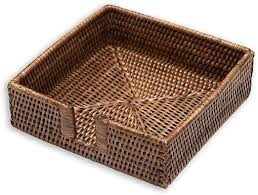 Rattan Luncheon Napkin Holder - Dark
