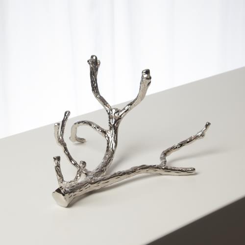 Twig Wine Bottle Holder-Nickel