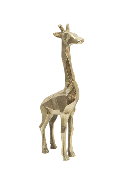 Giraffe Decor 12 inch Gold Aluminum