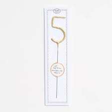 Big Golden Sparkler Wand Number, 5