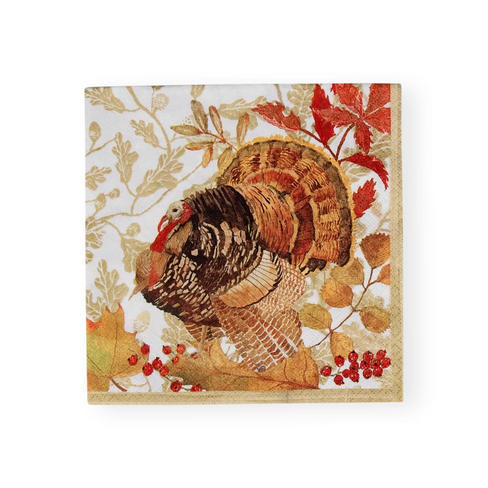 Woodland Turkey Paper Luncheon Napkins