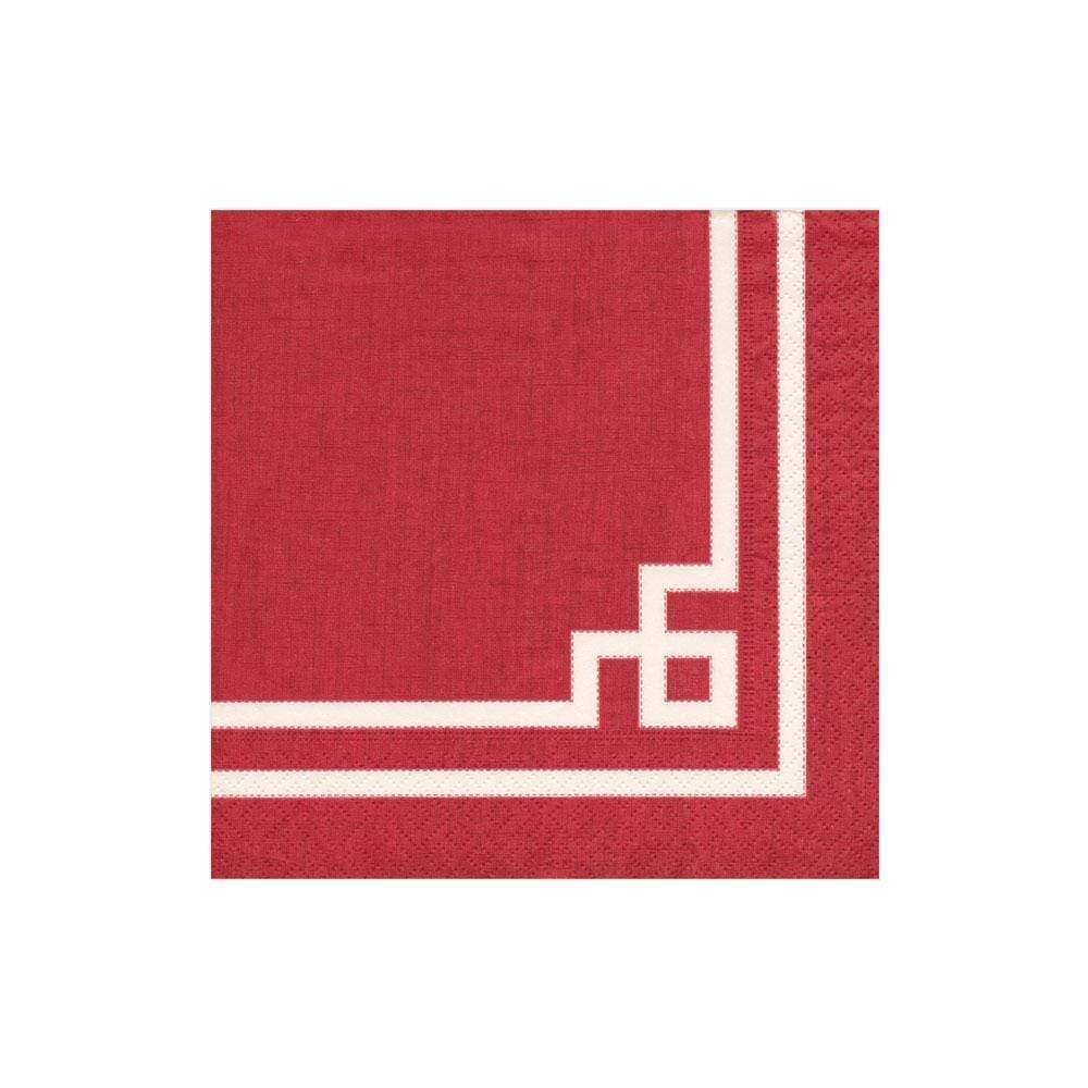 Rive Gauche Paper Cocktail Napkins, Red - 20 Per Package