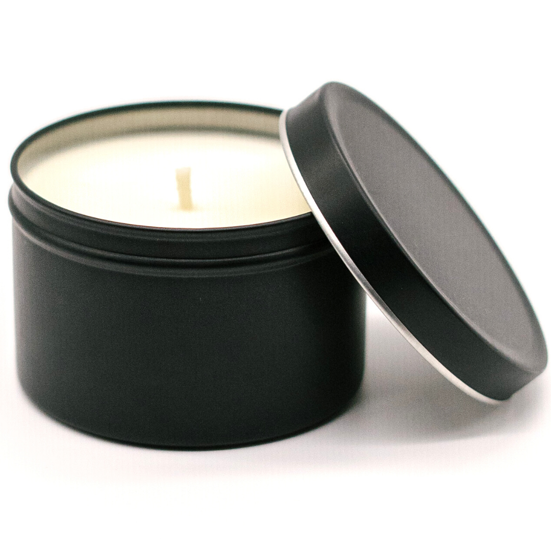 8oz HOM Black Tin Soy Candle